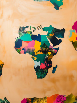 Affiche - Africa Paradis - Accueil | Oueso - Art Afro Contemporain