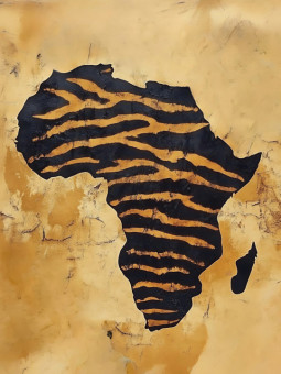 Affiche - Carte de l'Afrique - Accueil | Oueso - Art Afro Contemporain