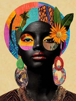 Affiche - Zeli color - Accueil | Oueso - Art Afro Contemporain