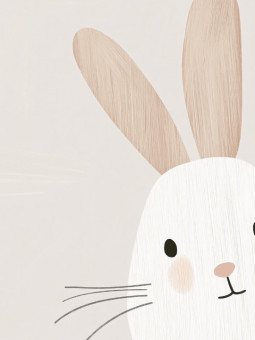 Poster - baby Rabbit - Accueil | Oueso - Contemporary Afro Art