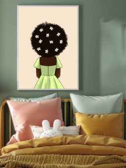 Affiche - Afro flowers - Accueil | Oueso - Art Afro Contemporain