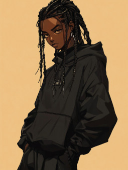 Poster - Glow dark - Accueil | Oueso - Contemporary Afro Art