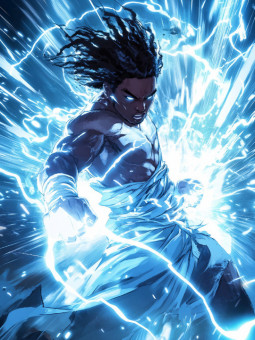 Poster - Power up - Accueil | Oueso - Contemporary Afro Art