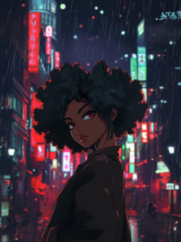 Poster - Over night - Accueil | Oueso - Contemporary Afro Art