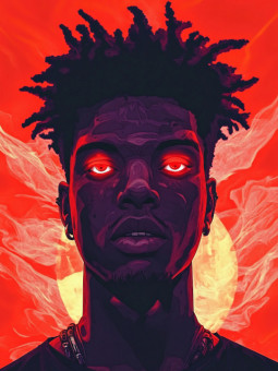 Poster - Red eye - Accueil | Oueso - Contemporary Afro Art