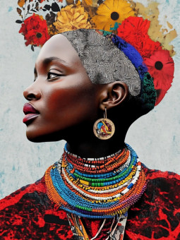 Poster - African Massai - Accueil | Oueso - Contemporary Afro Art