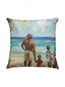 Cushion - Plage - Accueil | Oueso - Contemporary Afro Art