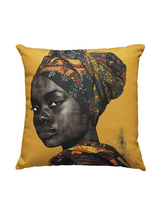 Cushion - Portrait en Ocre-Accueil-OUESO