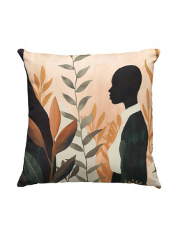 Cushion - Sérénité botanique - Accueil | Oueso - Contemporary Afro Art