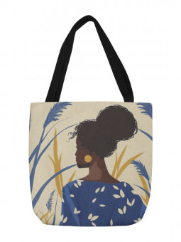 Tote bag - Rêverie en bleu - Accueil | Oueso - Art Afro Contemporain