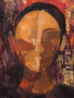 Affiche - Face habu - Accueil | Oueso - Art Afro Contemporain