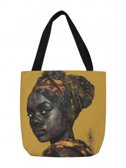 Tote bag - Portrait en Ocre - Accueil | Oueso - Contemporary Afro Art