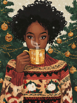 Affiche - Thé canelle - Accueil | Oueso - Art Afro Contemporain