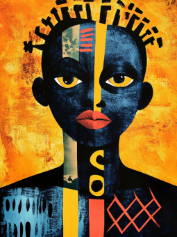 Affiche - Face mask - Accueil | Oueso - Art Afro Contemporain