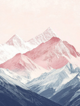 Affiche - Snow montain - Accueil | Oueso - Art Afro Contemporain