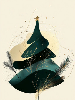 Afffiche - Abstract xmas - Accueil | Oueso - Art Afro Contemporain