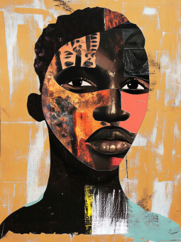 Poster - Mask kema - Accueil | Oueso - Contemporary Afro Art