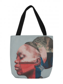 Tote bag - Profil méditatif - Accueil | Oueso - Contemporary Afro Art