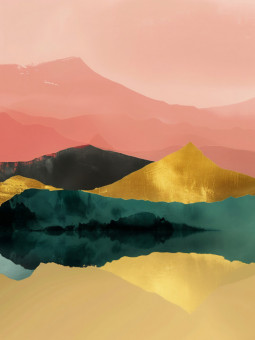 Poster - Misty pink - Accueil | Oueso - Contemporary Afro Art