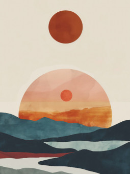 Poster - Crépuscule - Accueil | Oueso - Contemporary Afro Art