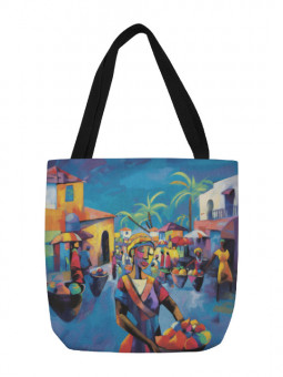 Tote bag - Marché - Accueil | Oueso - Art Afro Contemporain