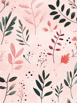 Poster - Pinky leaf - Accueil | Oueso - Contemporary Afro Art