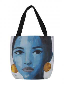 Tote bag - Azurielle - Accueil | Oueso - Art Afro Contemporain