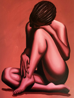 Poster - Rania red - Accueil | Oueso - Contemporary Afro Art