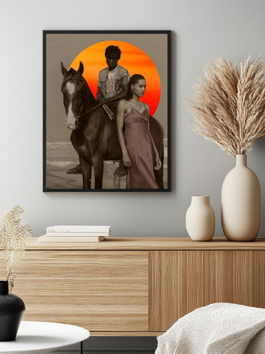 Affiche - Équilibre Sauvage - Accueil | Oueso - Art Afro Contemporain Affiche - Équilibre Sauvage-Accueil-OUESO