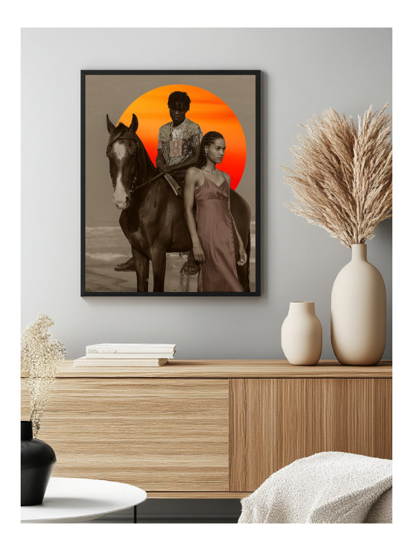 Poster - Équilibre Sauvage - Accueil | Oueso - Contemporary Afro Art