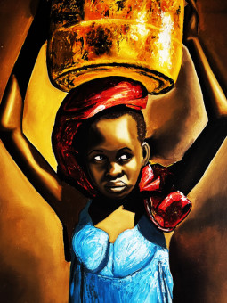 Poster - At work - Accueil | Oueso - Contemporary Afro Art