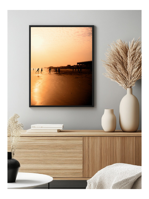 Affiche - Lively beach - Accueil | Oueso - Art Afro Contemporain