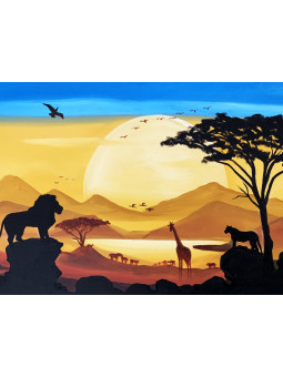 Affiche - Jungle sun - Accueil | Oueso - Art Afro Contemporain