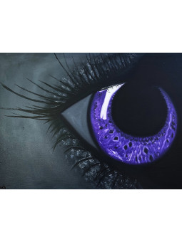 Poster - Purple eye - Accueil | Oueso - Contemporary Afro Art