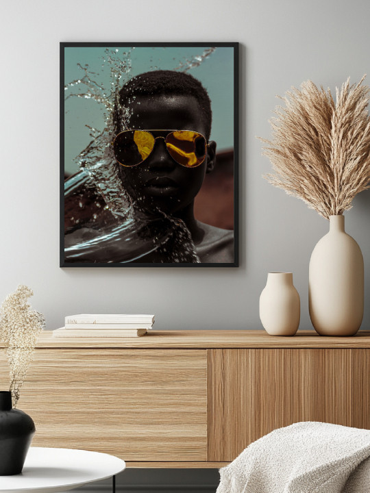 Poster - Water slap - Accueil | Oueso - Contemporary Afro Art Poster - Water slap-Accueil-OUESO