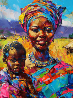 Poster - Mwanahawa - Accueil | Oueso - Contemporary Afro Art