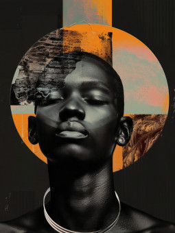Affiche - Aziz - Accueil | Oueso - Art Afro Contemporain