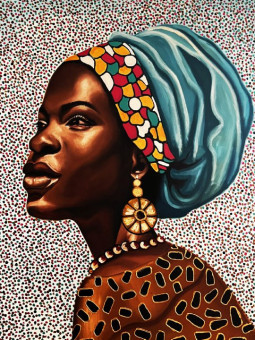 Affiche - Kardiatou - Accueil | Oueso - Art Afro Contemporain