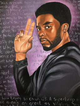 Poster - Chedwick Boseman - Accueil | Oueso - Contemporary Afro Art