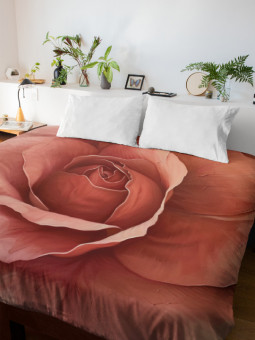 Housse de couette - Fleur rose - Accueil | Oueso - Art Afro Contemp...