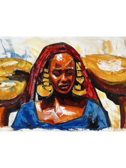 Affiche - Ketia - Accueil | Oueso - Art Afro Contemporain