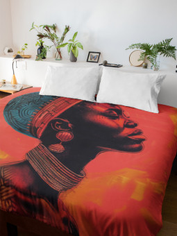 Duvet cover - Femme rose - Accueil | Oueso - Contemporary Afro Art