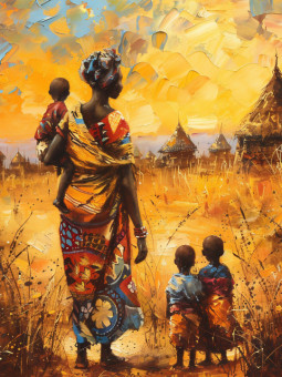 Poster - Héritage Mom - Accueil | Oueso - Contemporary Afro Art