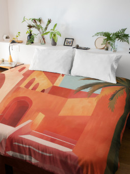 Duvet cover - Escales Ocrées - Accueil | Oueso - Contemporary Afro Art