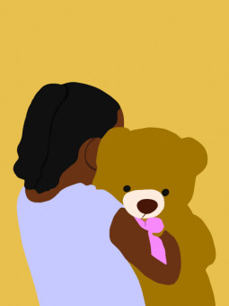 Poster - Cuddly girl - Accueil | Oueso - Contemporary Afro Art