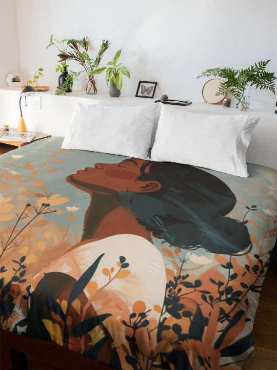 Housse de couette - Fleurs et Sérénité-Accueil-OUESO