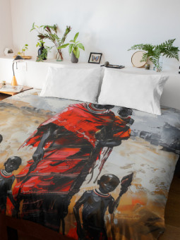 Duvet cover - Tribu en marche - Accueil | Oueso - Contemporary Afro...