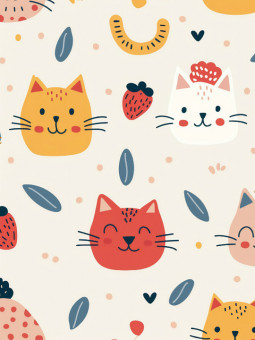 Poster - Colors cats - Accueil | Oueso - Contemporary Afro Art