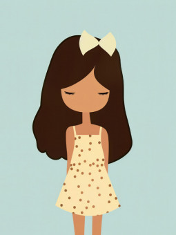Poster - Sleepy girl - Accueil | Oueso - Contemporary Afro Art