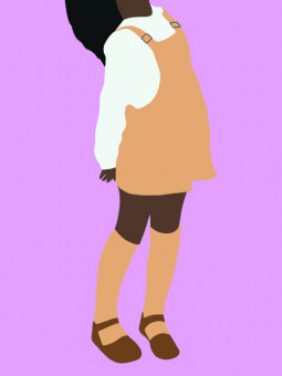 Poster - Pink Overalls - Accueil | Oueso - Contemporary Afro Art